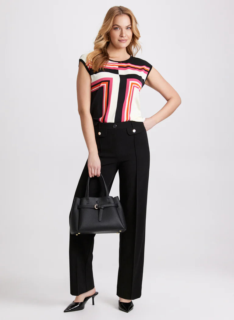 LAURA Geometric Print Top