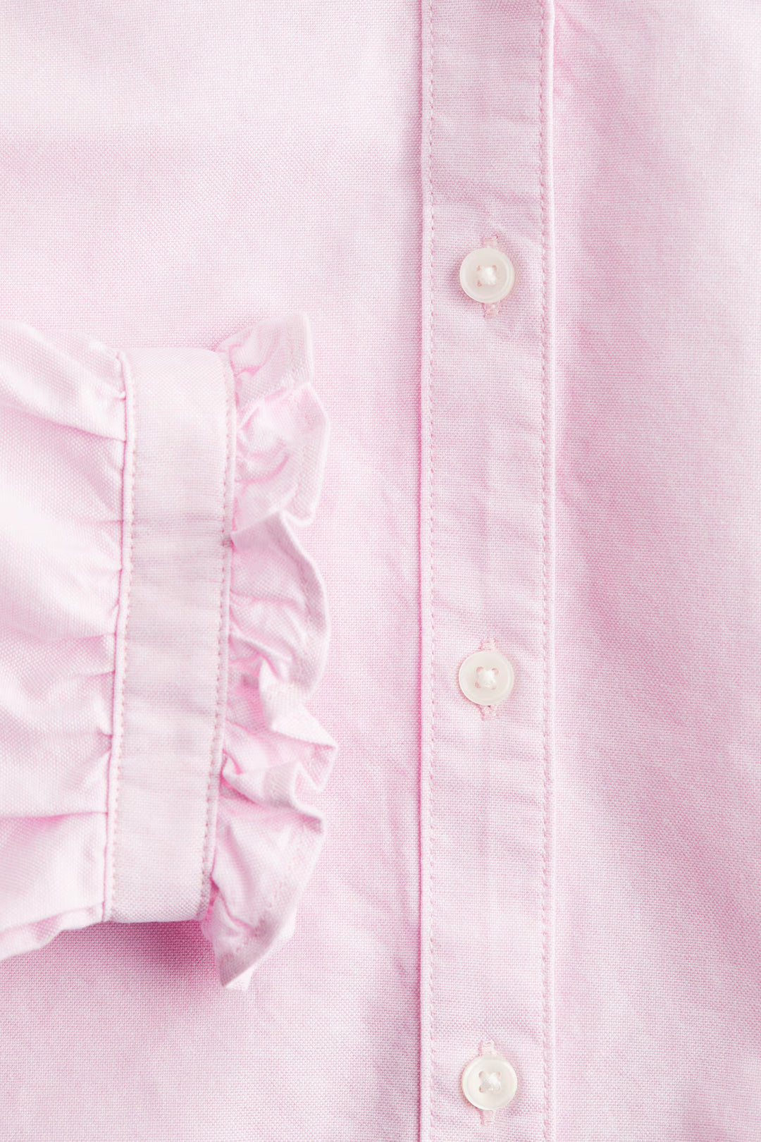 H&M Ruffle-trimmed Oxford Blouse