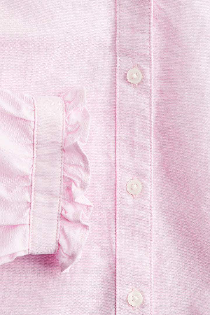 H&M Ruffle-trimmed Oxford Blouse