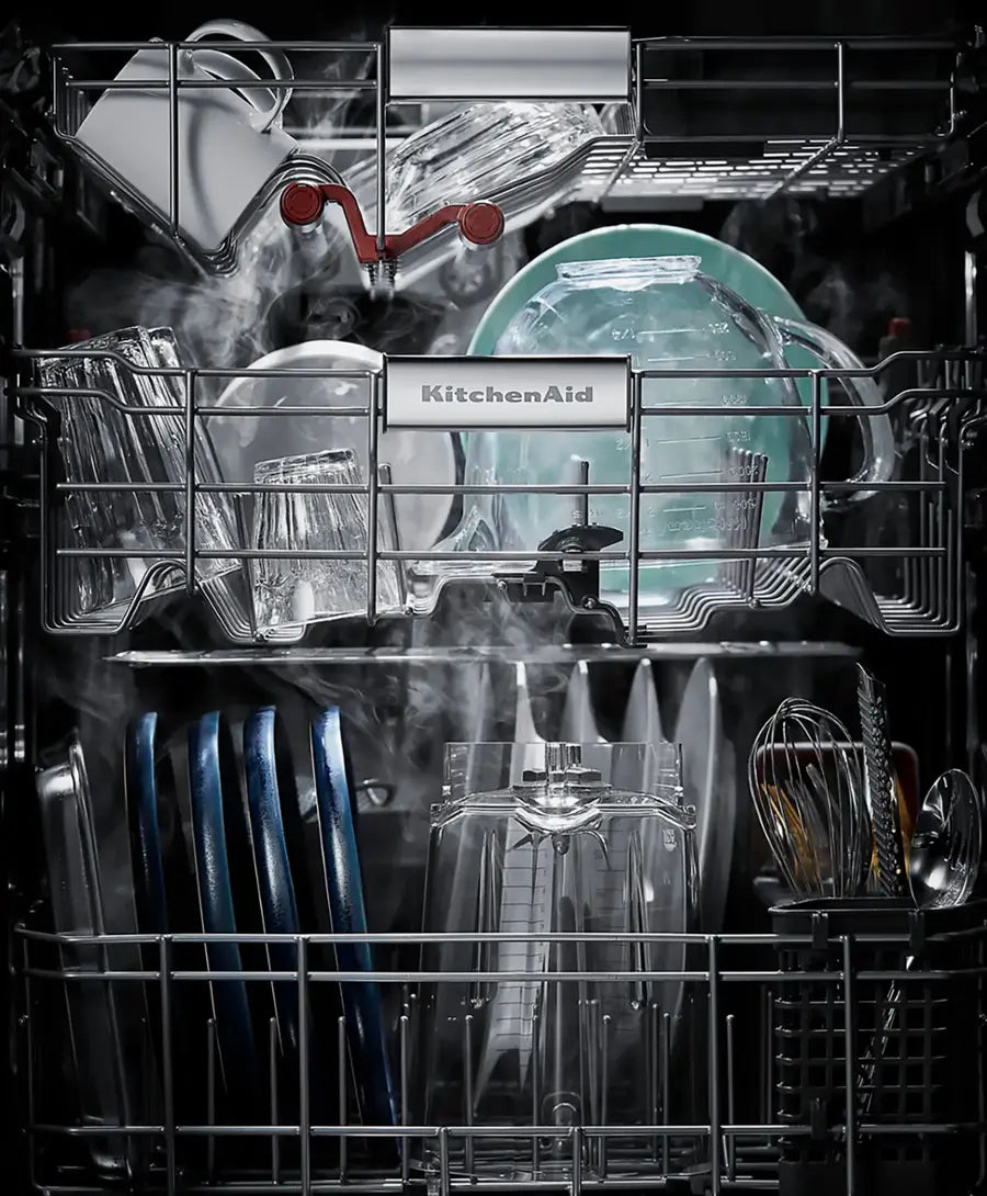 KitchenAid - 24" Top Control Built-In Stainless Steel Tub Dishwasher with 3rd Rack, FreeFlex, 44 dBA - Stainless Steel With PrintShield Finish