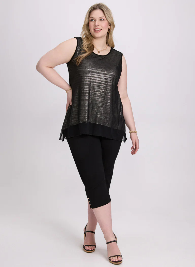 LAURA Joseph Ribkoff - Layered Metallic Tank Top