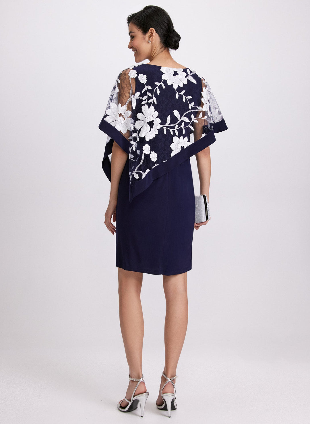 LAURA Floral Capelet Sheath Dress