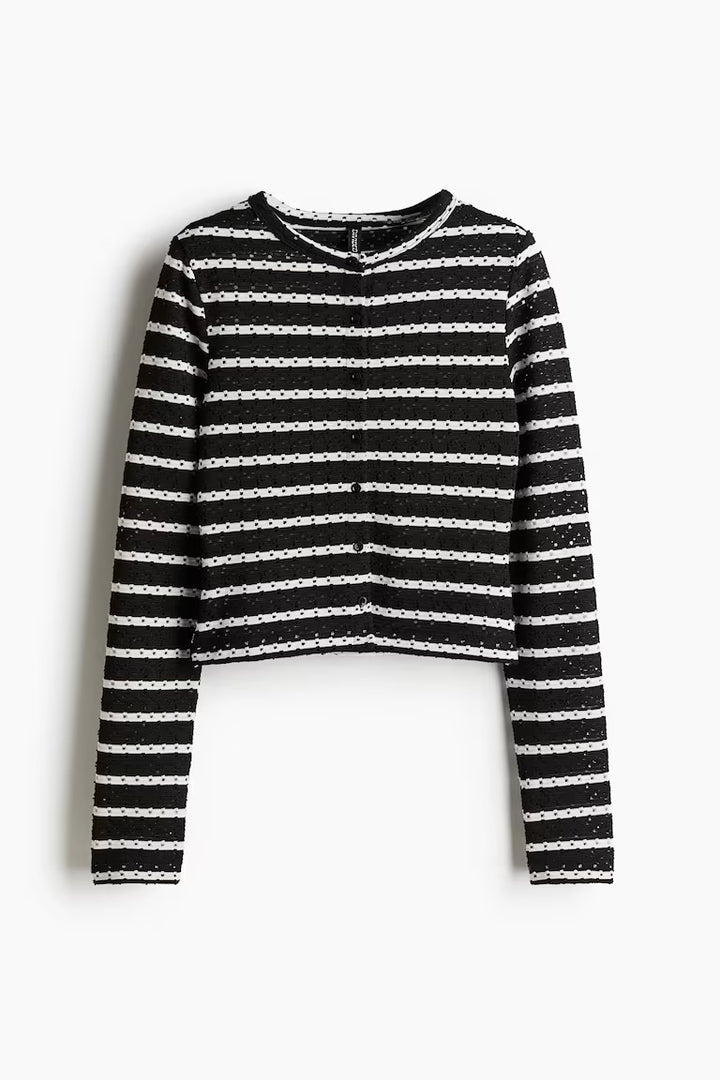 H&M Pointelle Jersey Cardigan