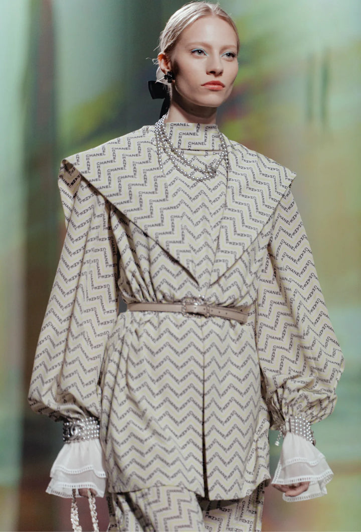 Chanel Embroidered & Printed Crepe de Chine