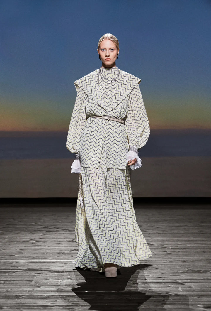 Chanel Embroidered & Printed Crepe de Chine