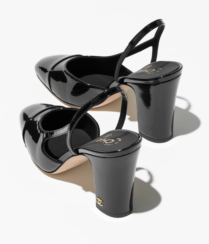 CHANEL Slingbacks Tweed & Grosgrain