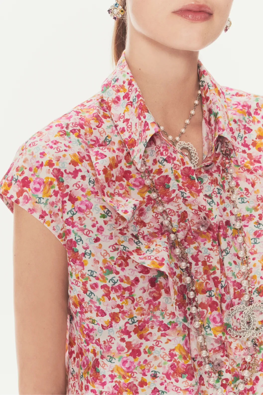 CHANEL Blouse Cotton & Silk
