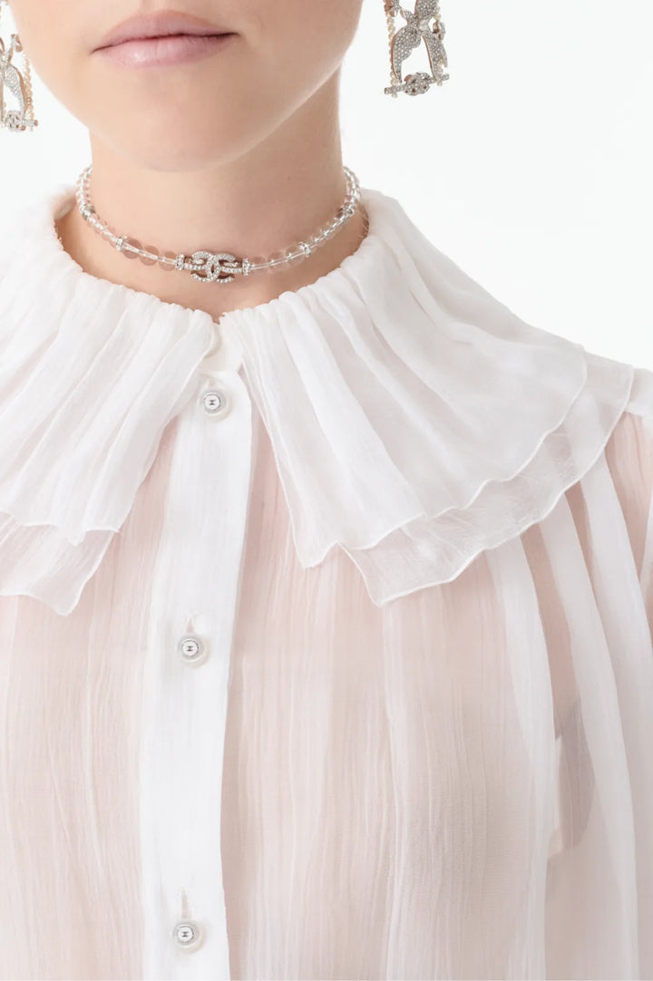 CHANEL Blouse Silk Muslin