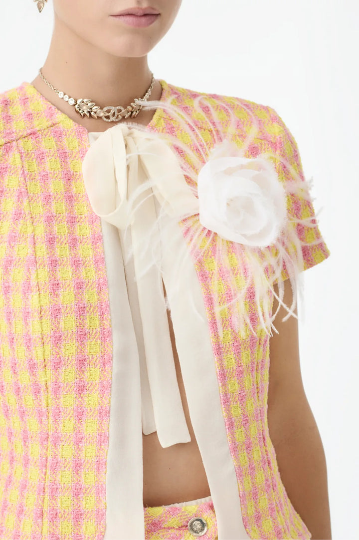 CHANEL Top Cotton Tweed