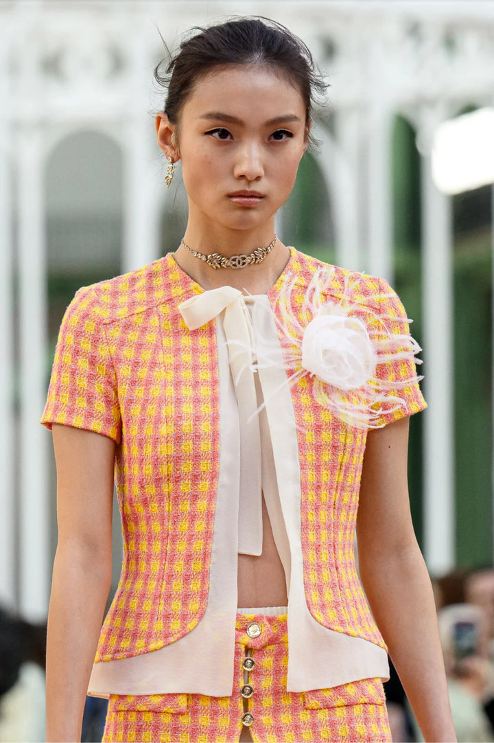 CHANEL Top Cotton Tweed