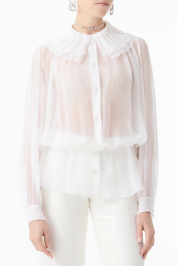 CHANEL Blouse Silk Muslin