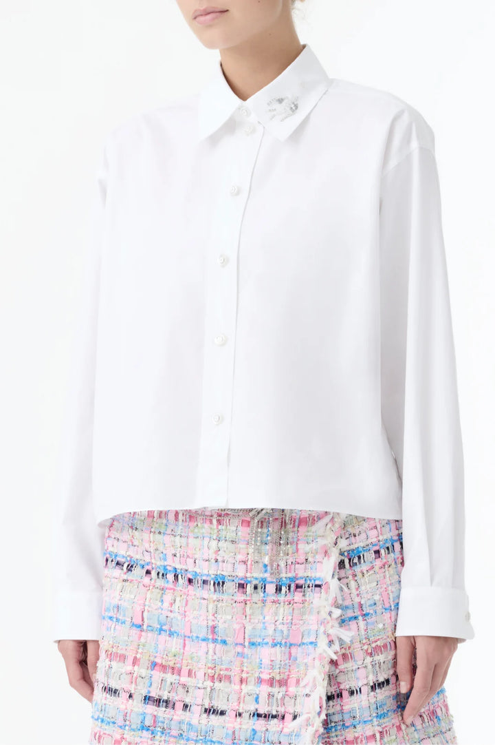 CHANEL Shirt Embroidered Cotton