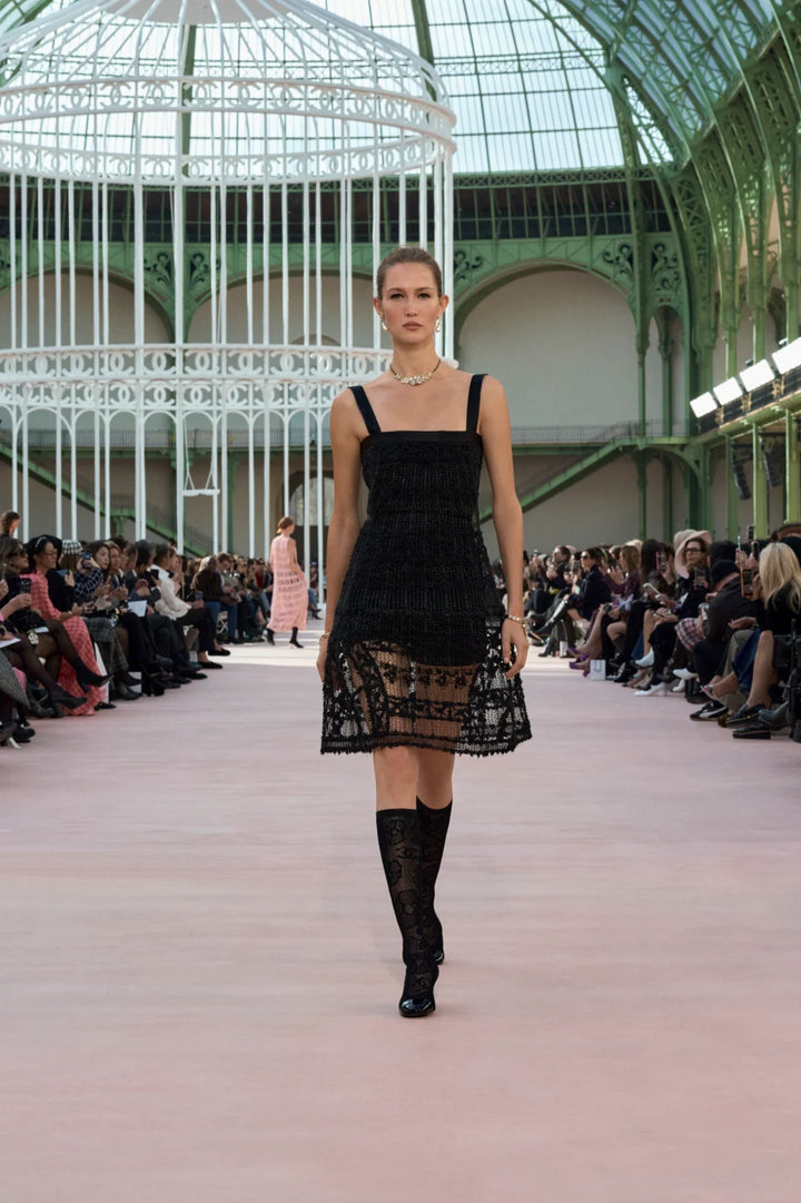 CHANEL Dress Mixed Fibers & Silk