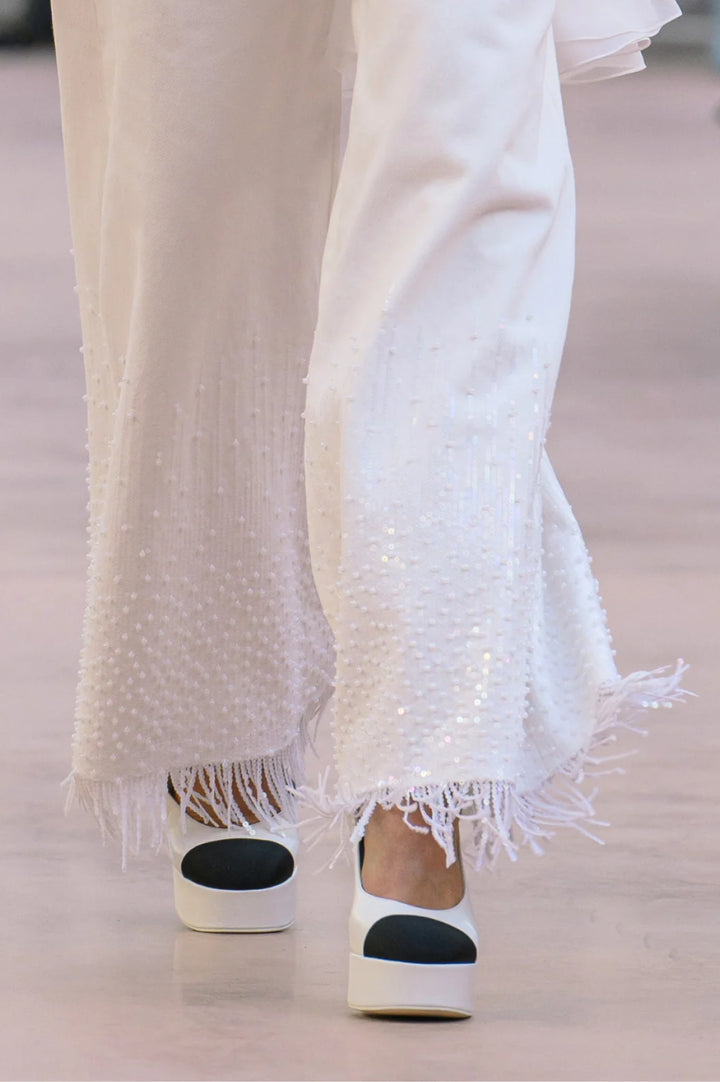 CHANEL Spring-Summer 2025   Jeans   Denim Embroidered with Beads