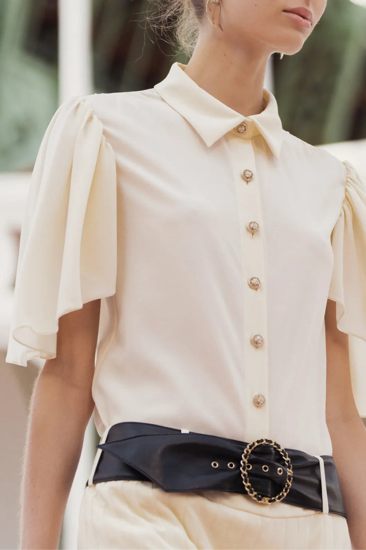 CHANEL Blouse Silk Crepe