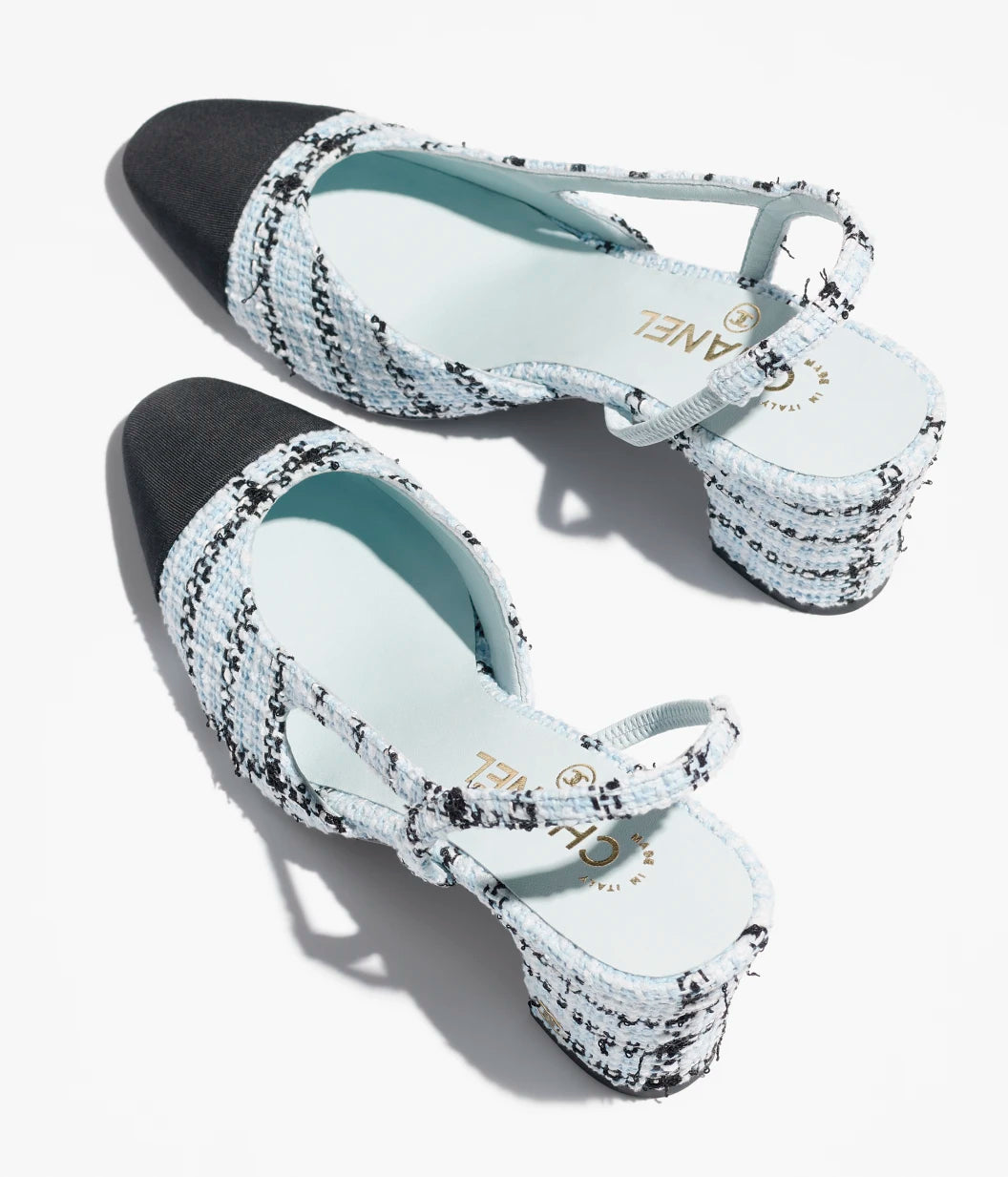 CHANEL Slingbacks Tweed & Grosgrain