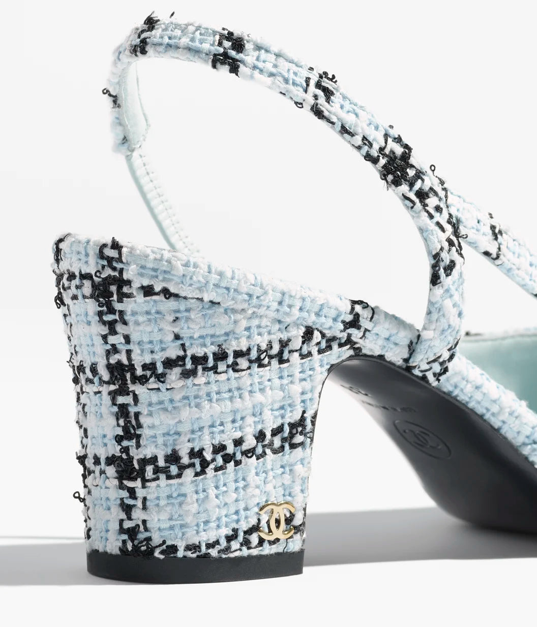 CHANEL Slingbacks Tweed & Grosgrain