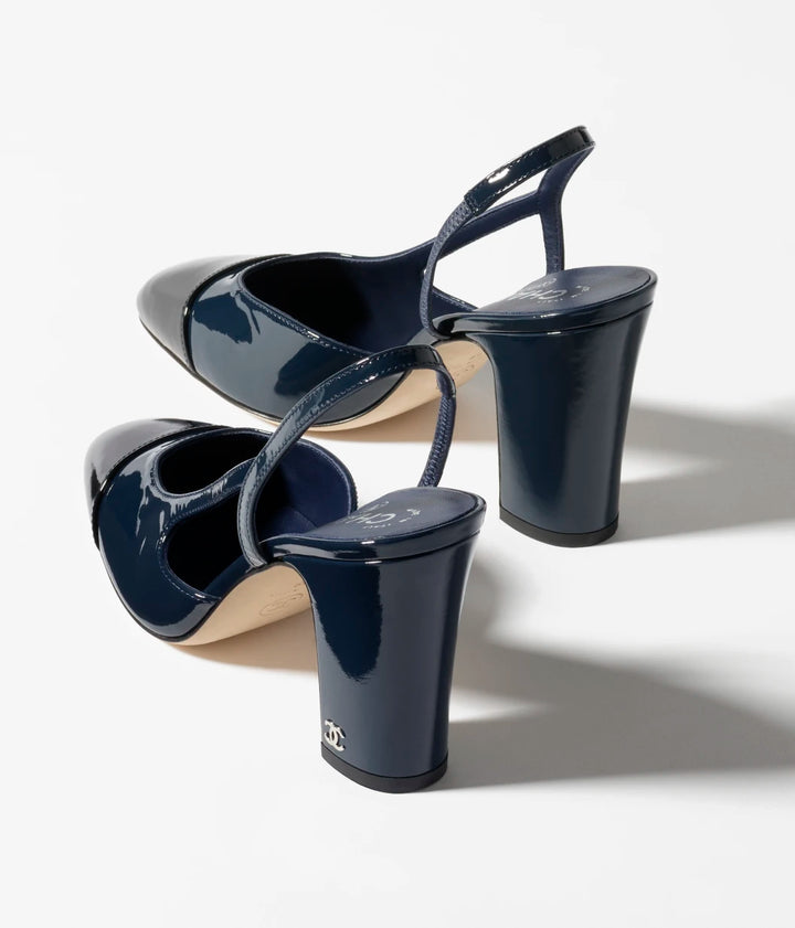 CHANEL Slingbacks Tweed & Grosgrain