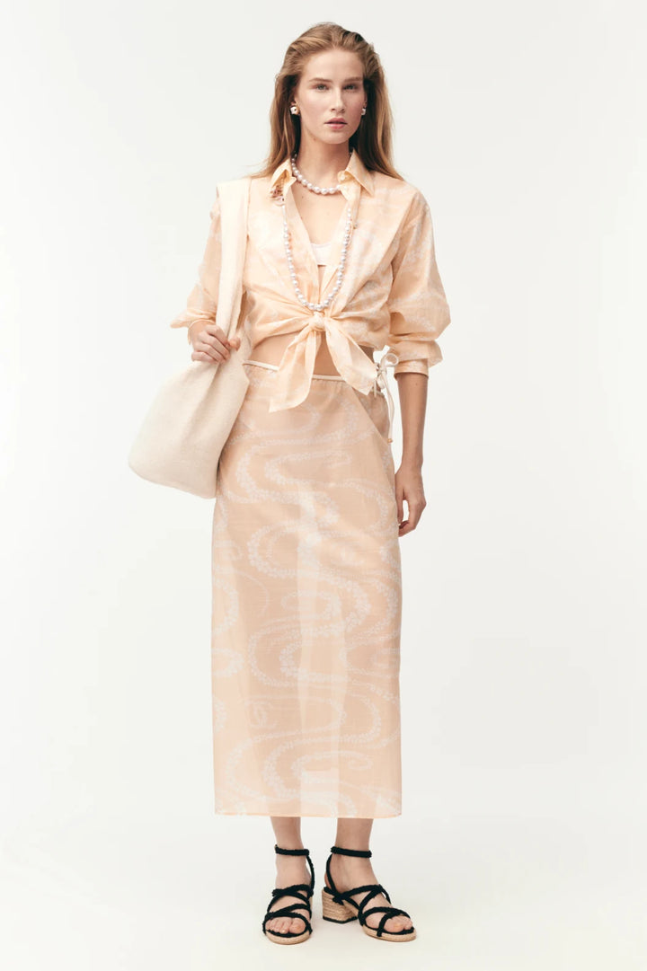 CHANEL Shirt Printed Cotton Voile