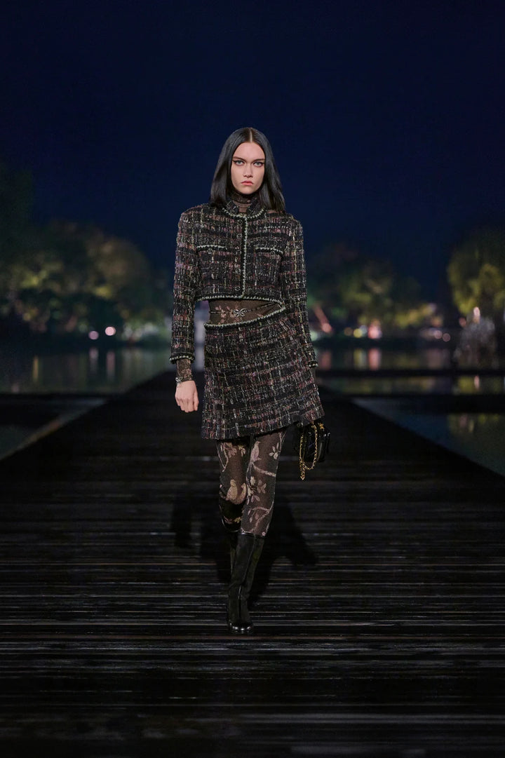 CHANEL Jacket Cotton Tweed