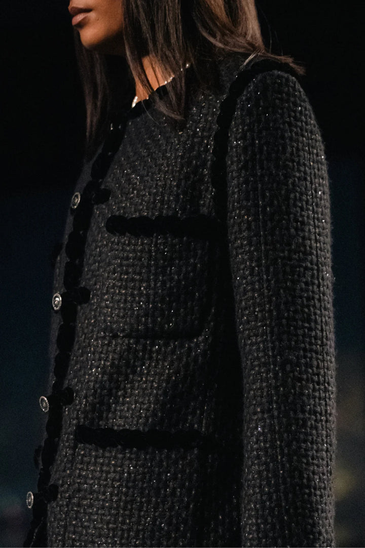 CHANEL Jacket Embroidered Tweed