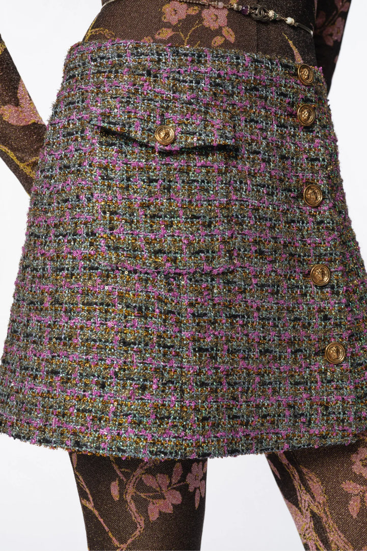 CHANEL Skirt Glittered Tweed