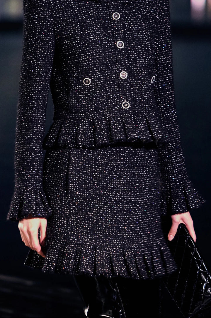CHANEL Skirt Glittered Tweed