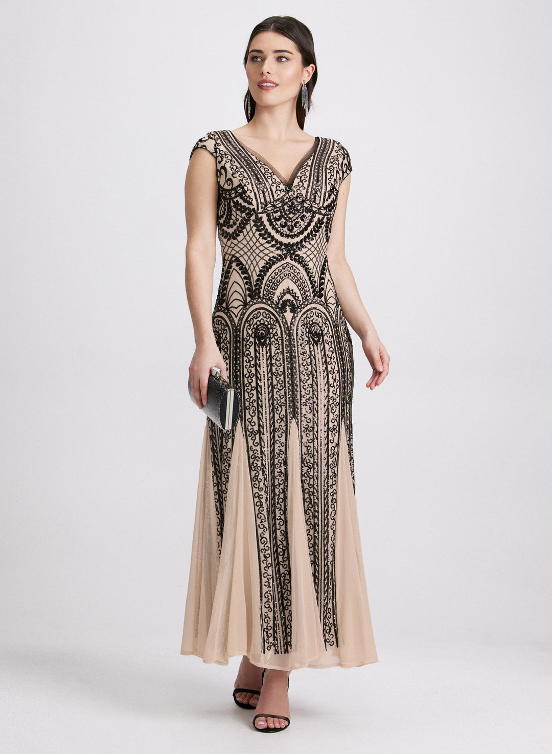 LAURA Sequin Fit & Flare Dress