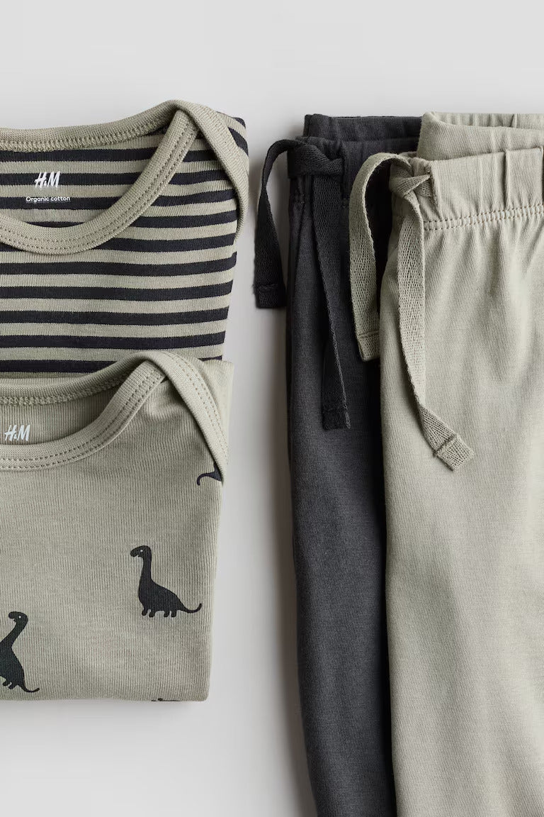 H&M 4-piece Cotton Jersey Set