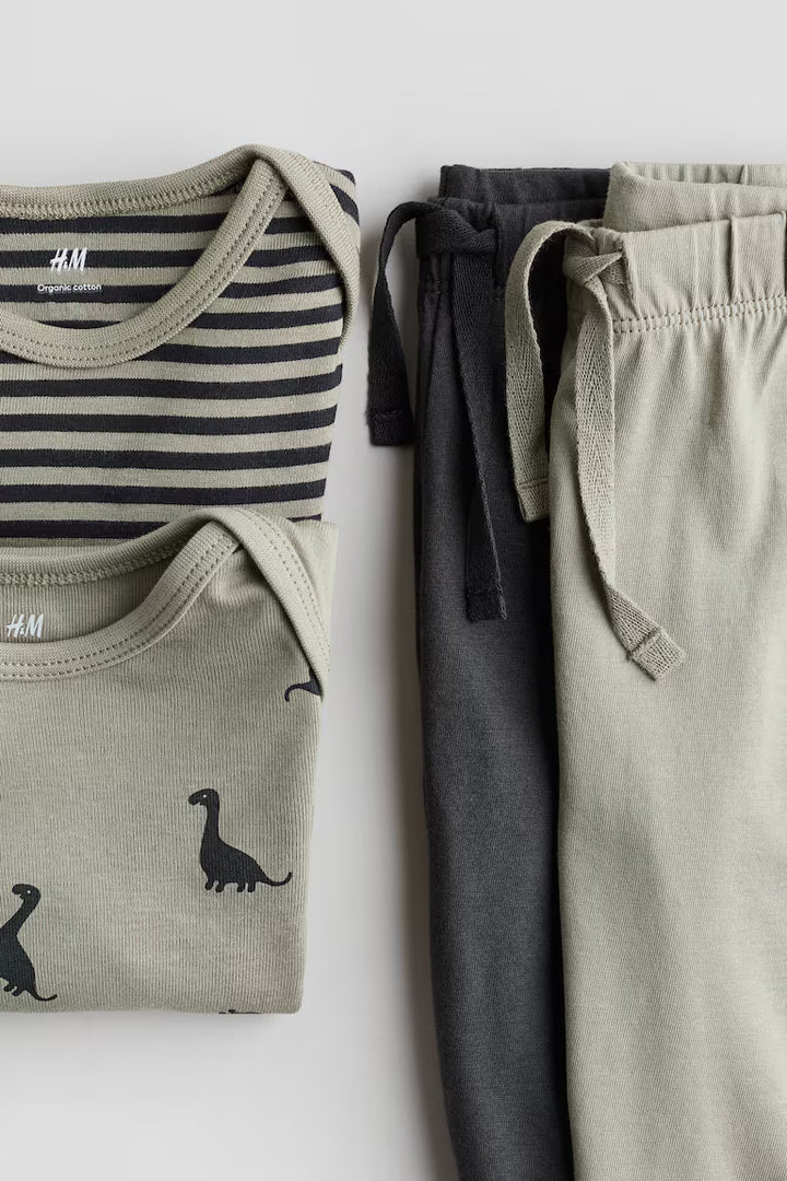 H&M 4-piece Cotton Jersey Set