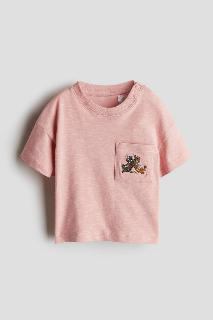 H&M Cotton T-Shirt with Patch Pocket