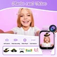 Vakzovy 1.54" Smart Watch for Girls Smart Watch for Kids with Camera Games Pedometer Video MP3 Flashlights Calculator Alarm Clock Children Touch Screen Purple