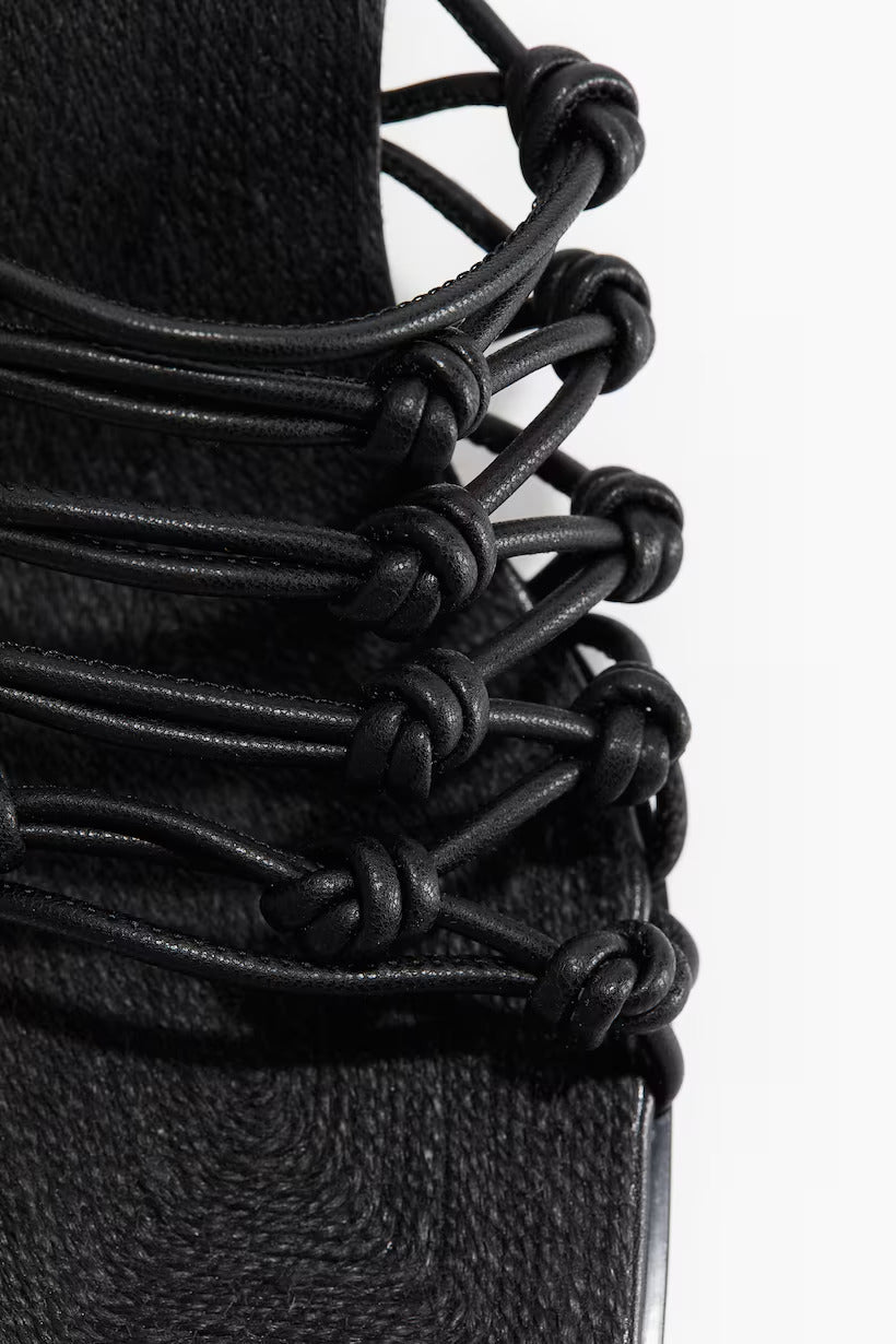 H&M Knot-detail Heeled Sandals