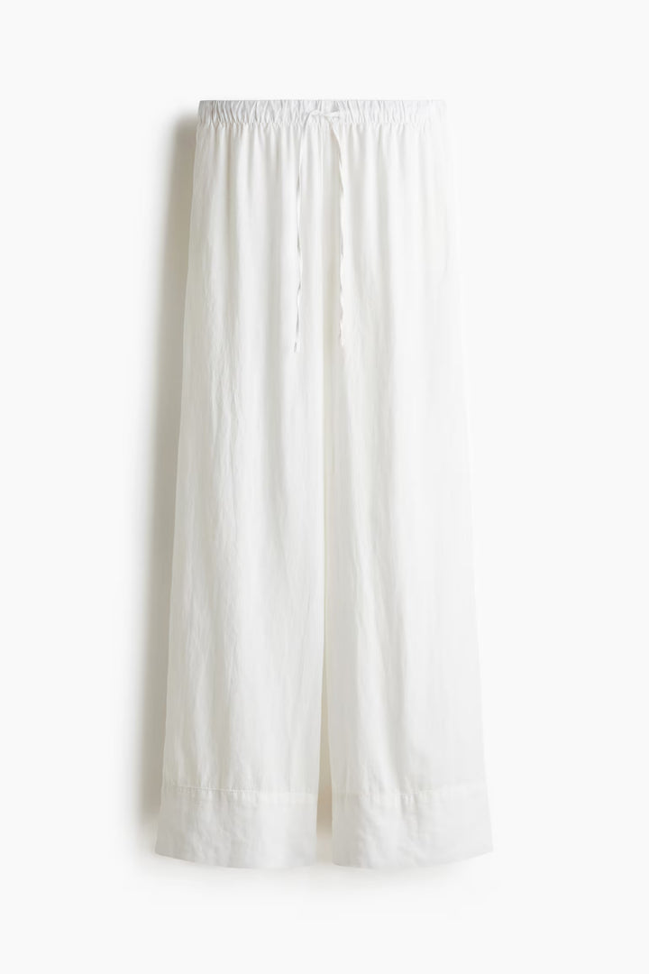 H&M Wide-Leg Linen-Blend Pants