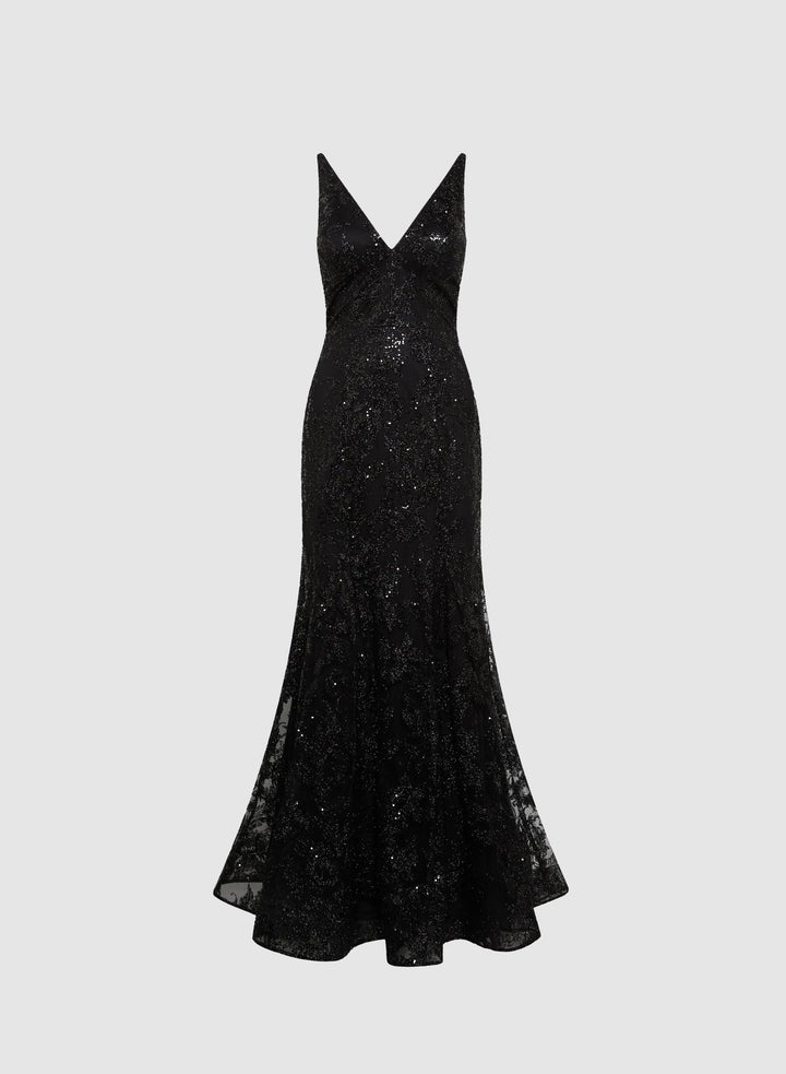 LAURA Sleeveless Sequin Maxi Dress