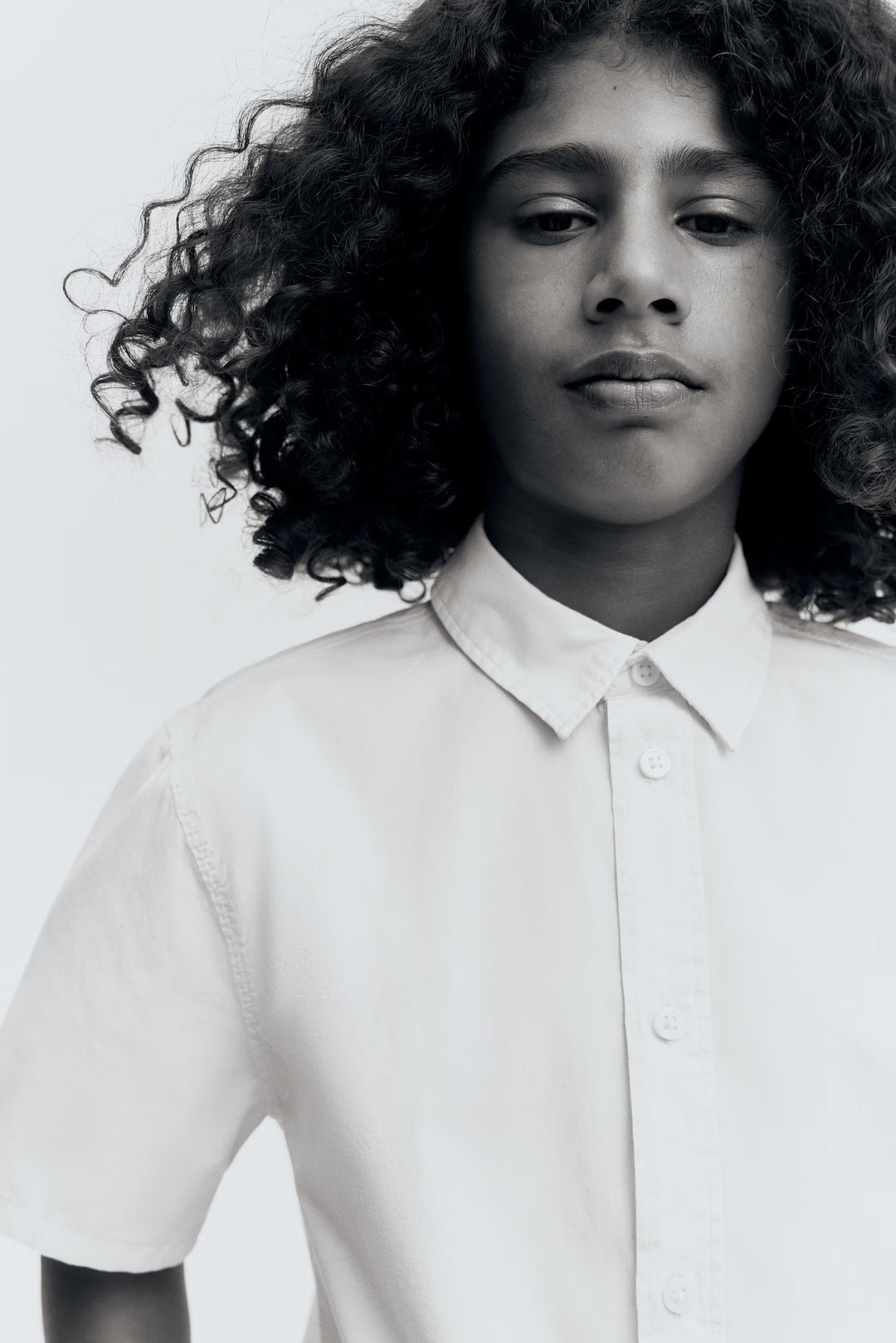 H&M Short-Sleeved Cotton Shirt