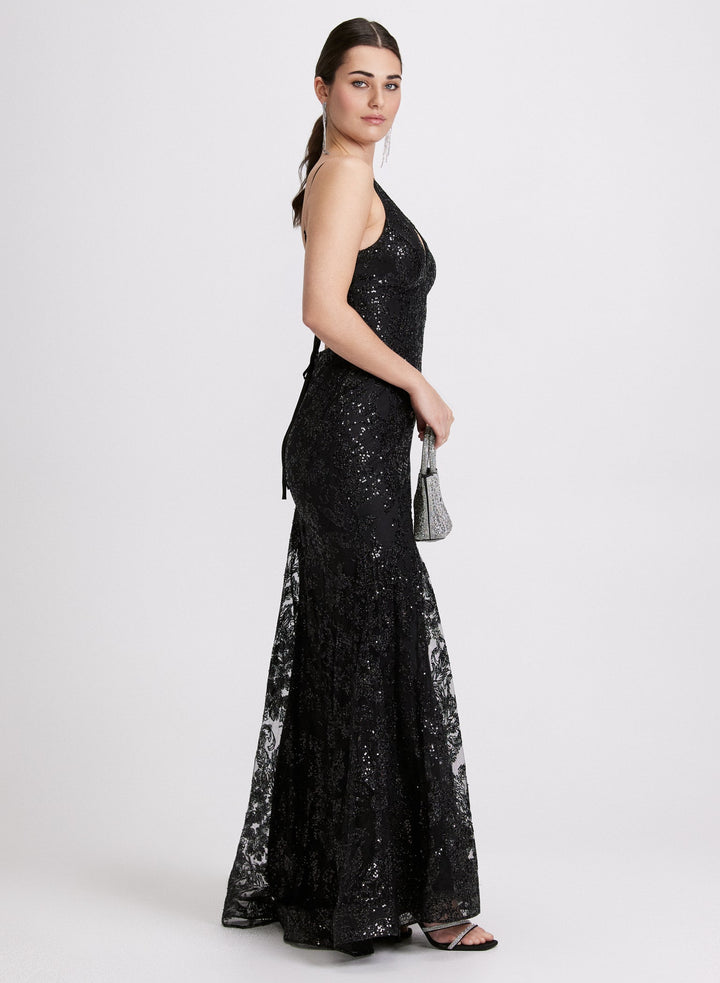 LAURA Sleeveless Sequin Maxi Dress