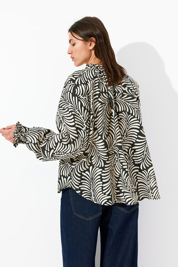 H&M Oversized Tie-Neck Blouse
