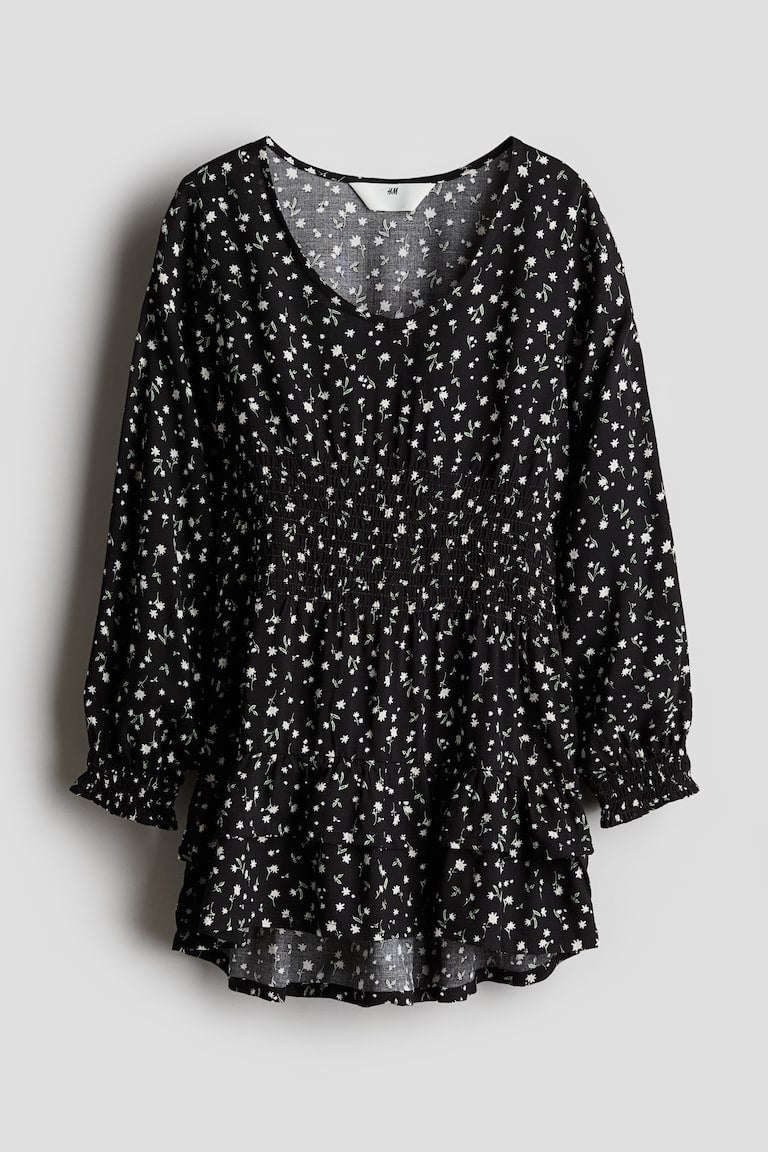 H&M Smocked-Detail Dress