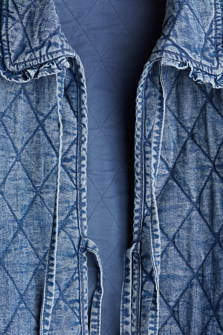 H&M Quilted Denim Jacket