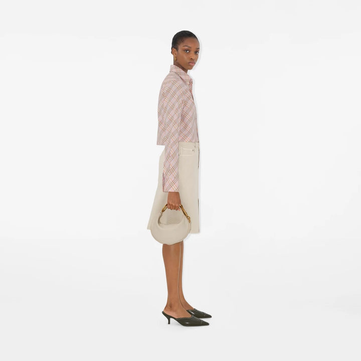 Burberry Cropped Check Cotton Shirt