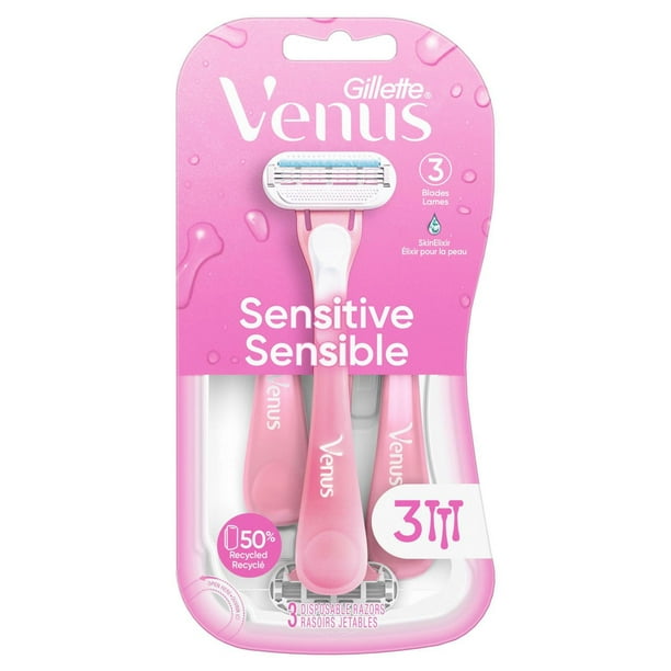 Gillette Venus Sensitive Women's Disposable Razor, 3CT