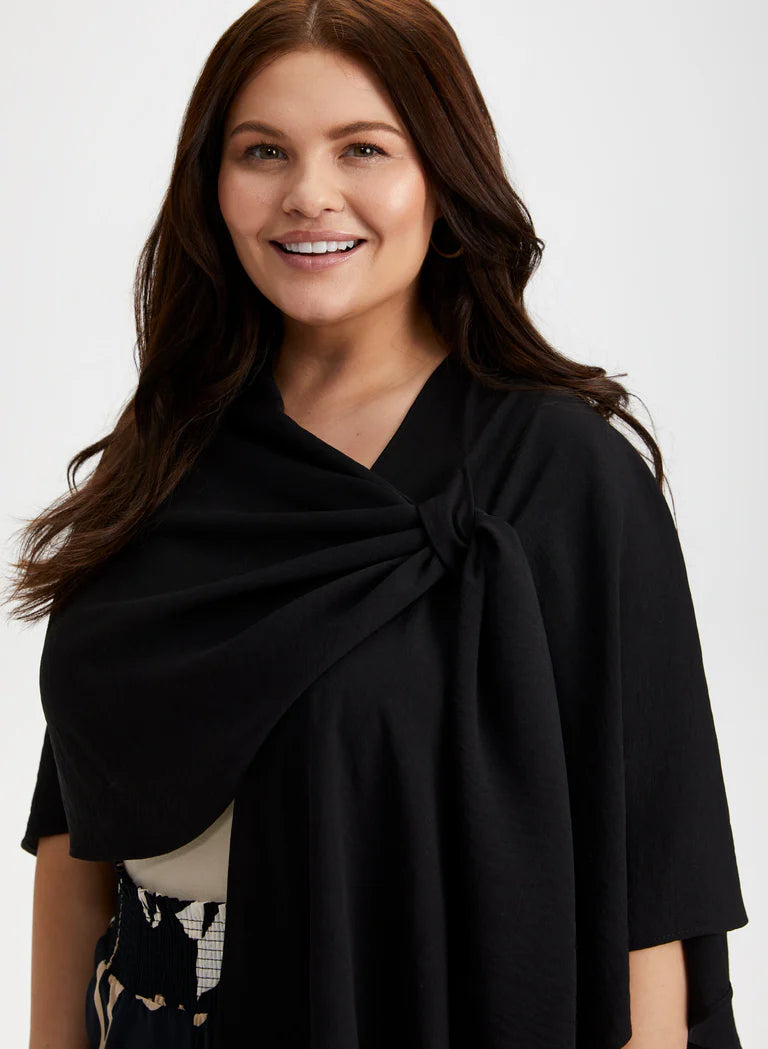 LAURA Textured Crepe Shawl