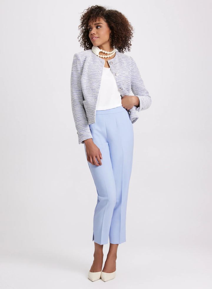 LAURA Pleated Slim-Leg Pants