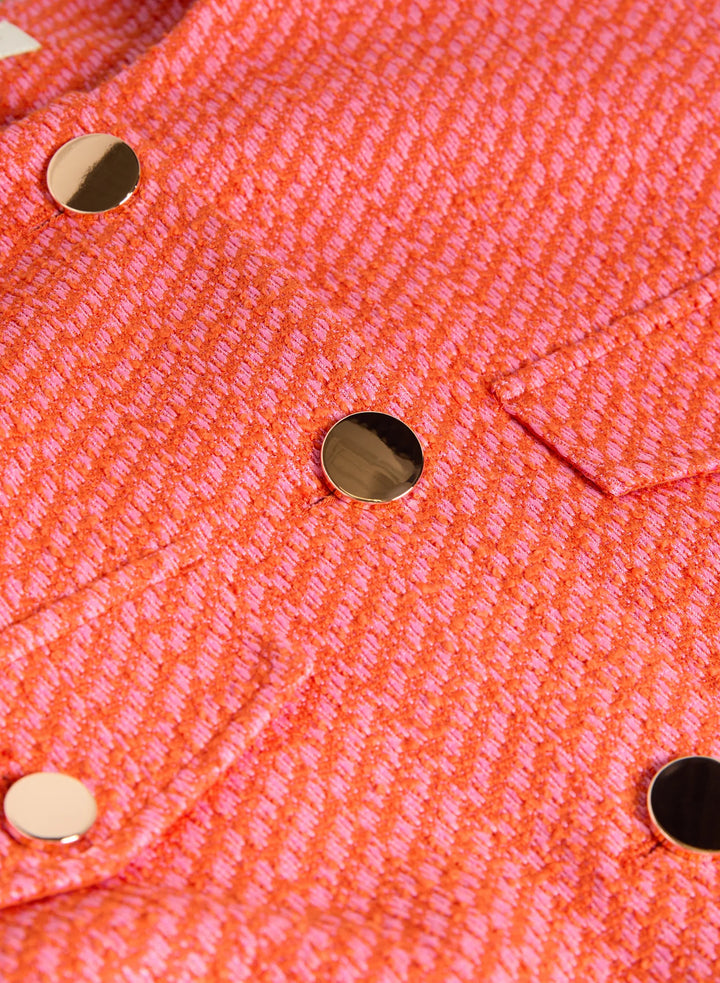 LAURA Collarless Bouclé Jacket