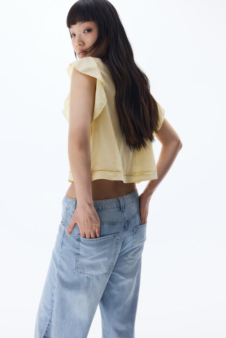 H&M Flutter-Sleeved Blouse