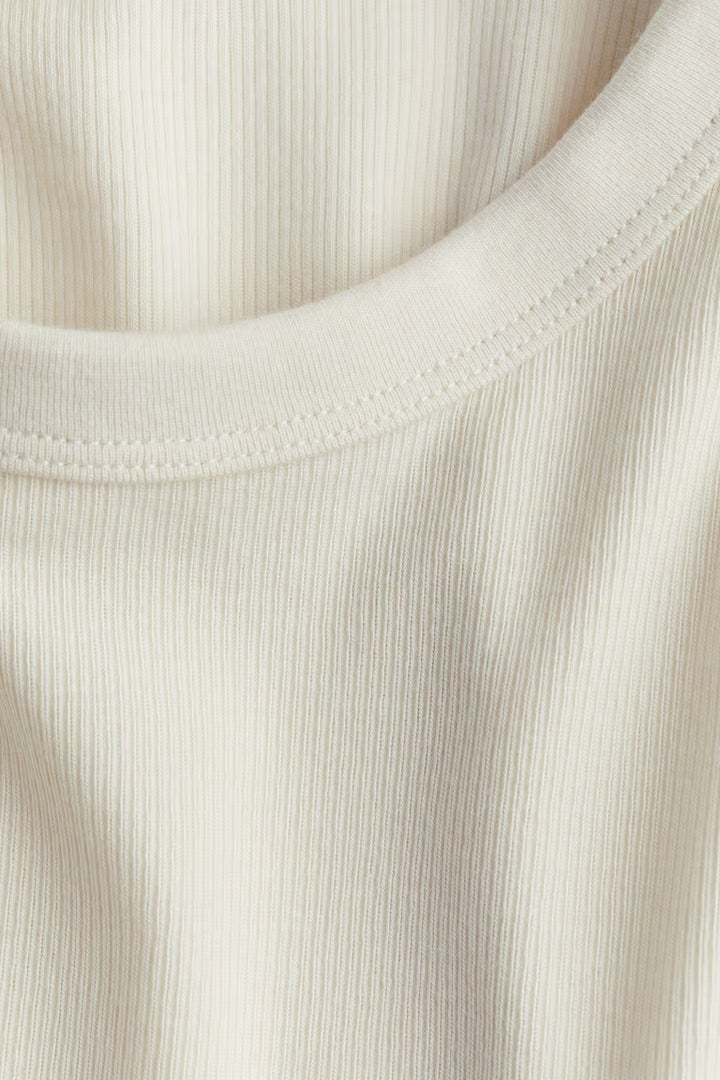 H&M RIBBED MODAL-BLEND TOP