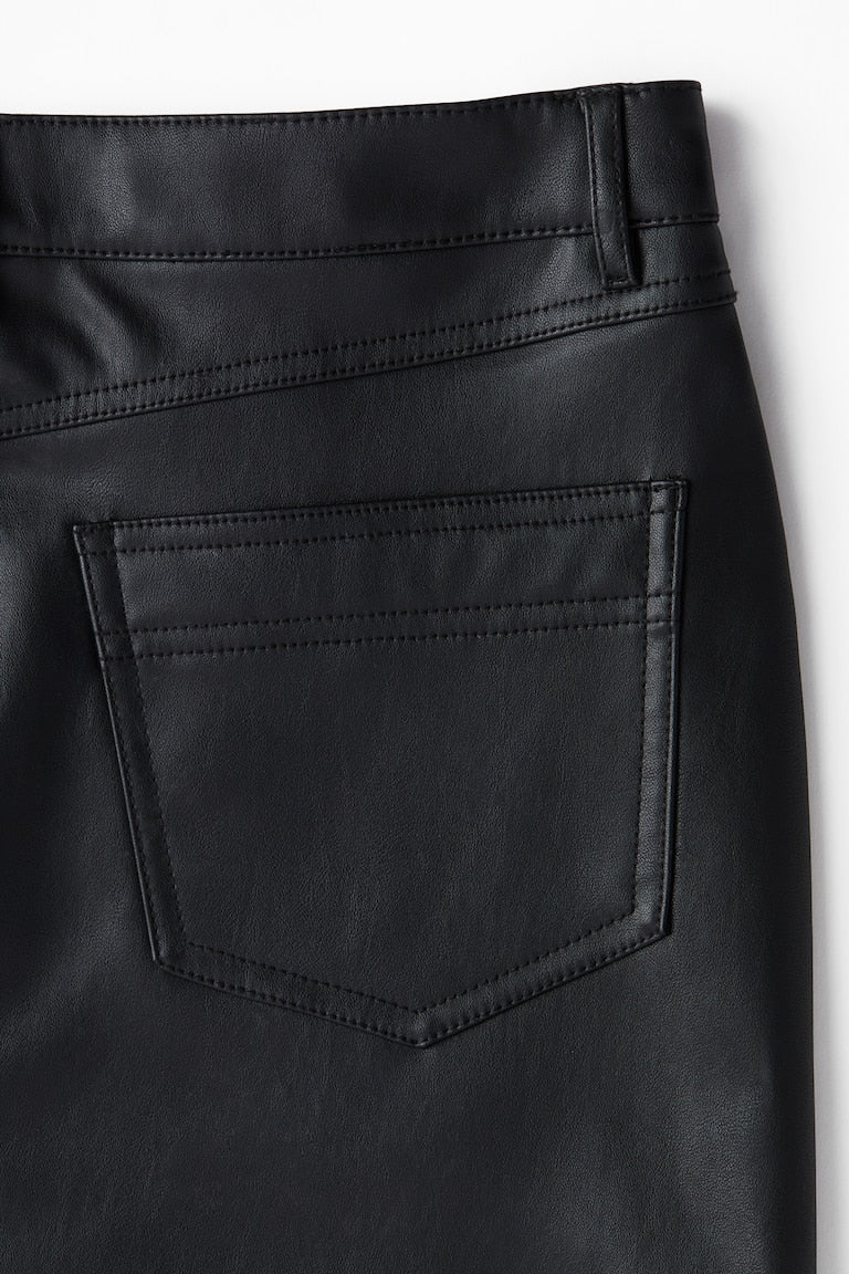 H&M Coated Midi Skirt