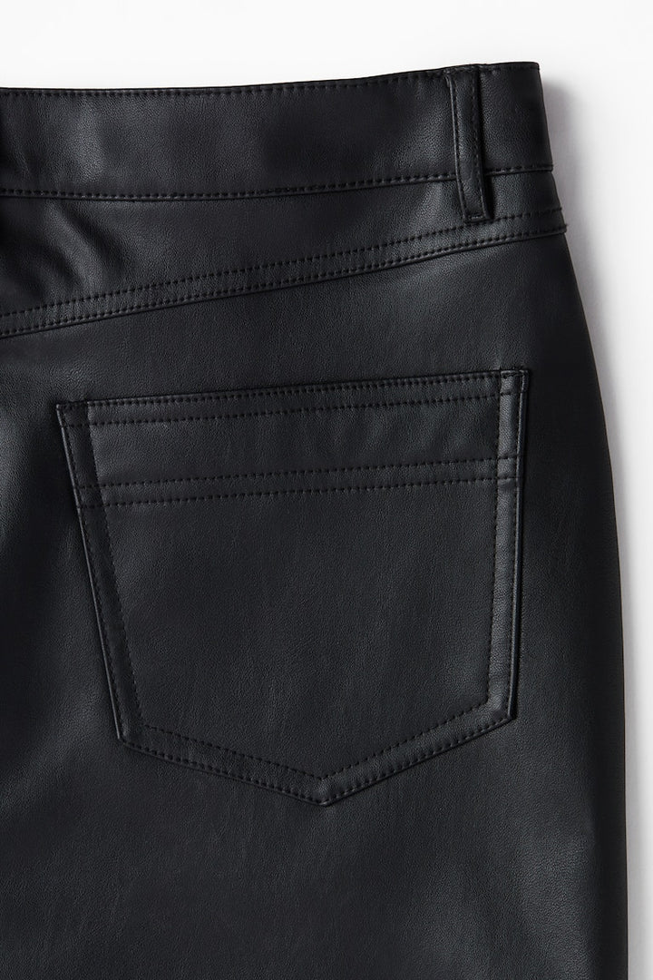 H&M Coated Midi Skirt
