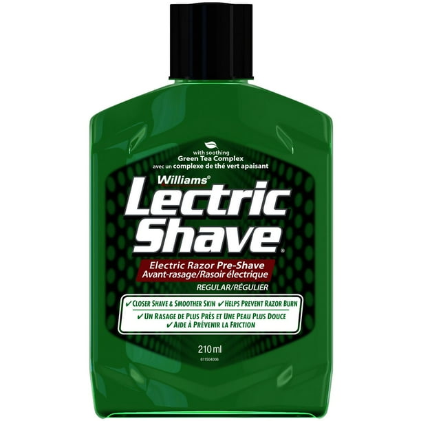 Williams Lectric Shave Regular with Green Tea Complex, Electric razor pre shave